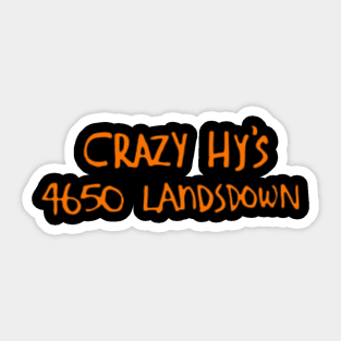 Crazy Hy's - SCTV Sticker